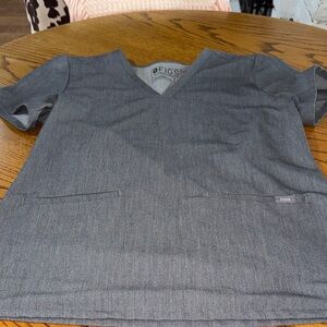 FIGS Charcoal V-Neck Scrub Top